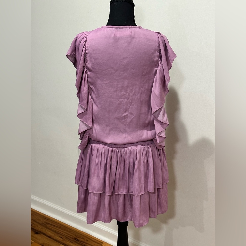 Mustard Seed. Lavender Ruffle Mini Dress - Picture 11 of 11